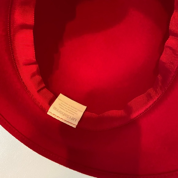 Beautiful Red Wool Dress Church Hat - Picture 6 of 9